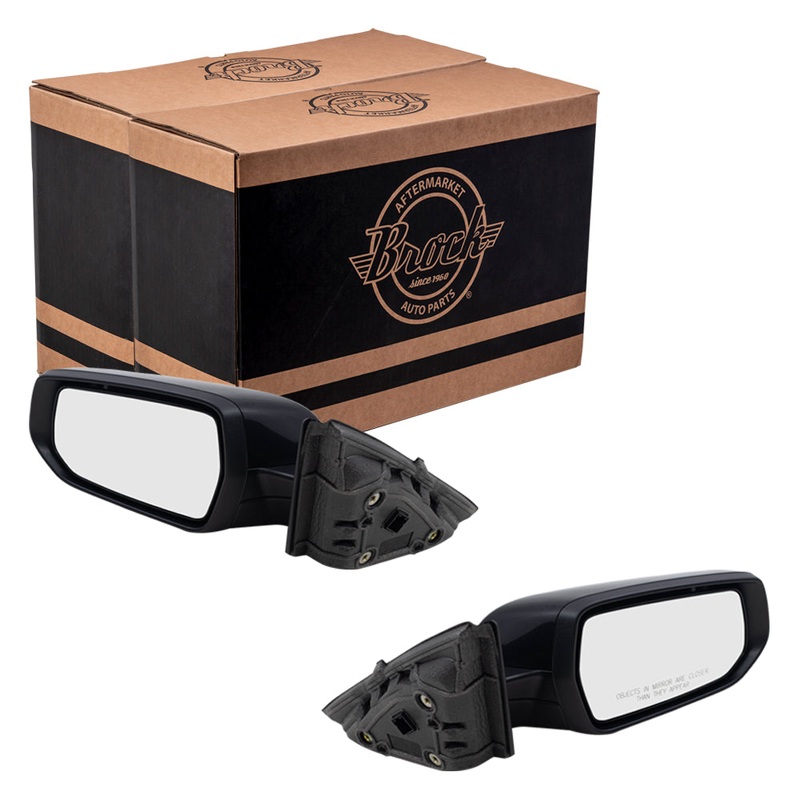 Brock Replacement Pair Power Side Mirrors Compatible with 2016-2019 Malibu
