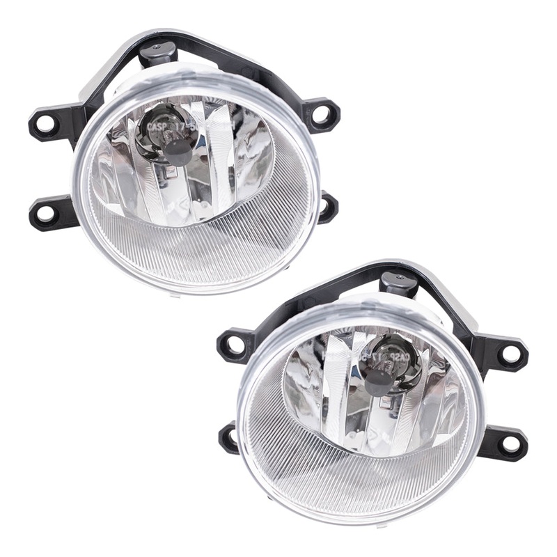 Brock Replacement Pair Set Halogen Fog Lights Lamps Compatible with Prius & Plug-In Prius 4Runner 81220-12230 81210-12230