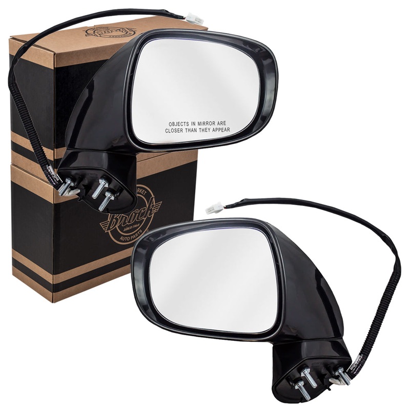 Brock Replacement Pair Set Power Side View Mirrors Heated Memory Puddle Lamp Compatible with 08-09 ES350 87906-33140-C0 87901-33140-C0