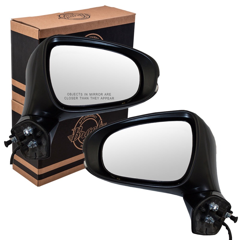 Brock Replacement Pair Set Power Side View Mirrors Heated Signal Puddle Lamp Compatible with 2013-2018 ES350 ES300h 87940-33A71-C0 87910-33A81-C0