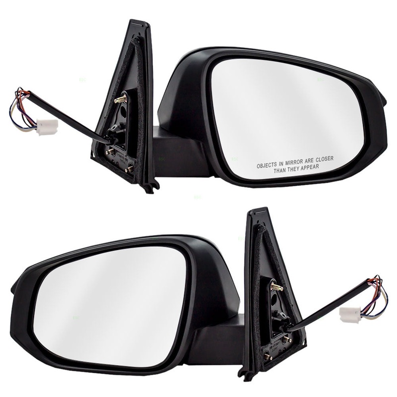 Brock Replacement Pair Set Power Side View Mirrors Heated Signal Puddle Lamp Compatible with 2014-2016 4Runner SUV 87945-42160-C0 87910-35C00