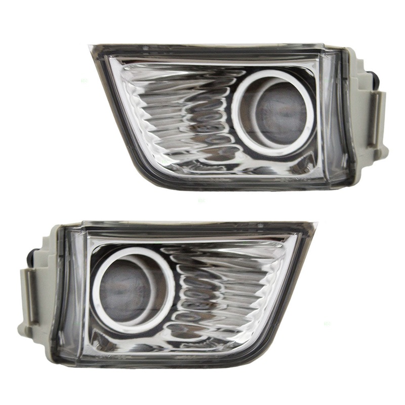 Brock Replacement Set Driver and Passenger Fog Lights Bumper Mounted Lamps Compatible with 2003 2004 2005 4Runner 81221-35040 81211-35060