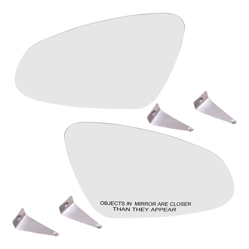 Brock Replacement Set Driver and Passenger Mirror Glass with Bases Compatible with 2012-2017 Verano