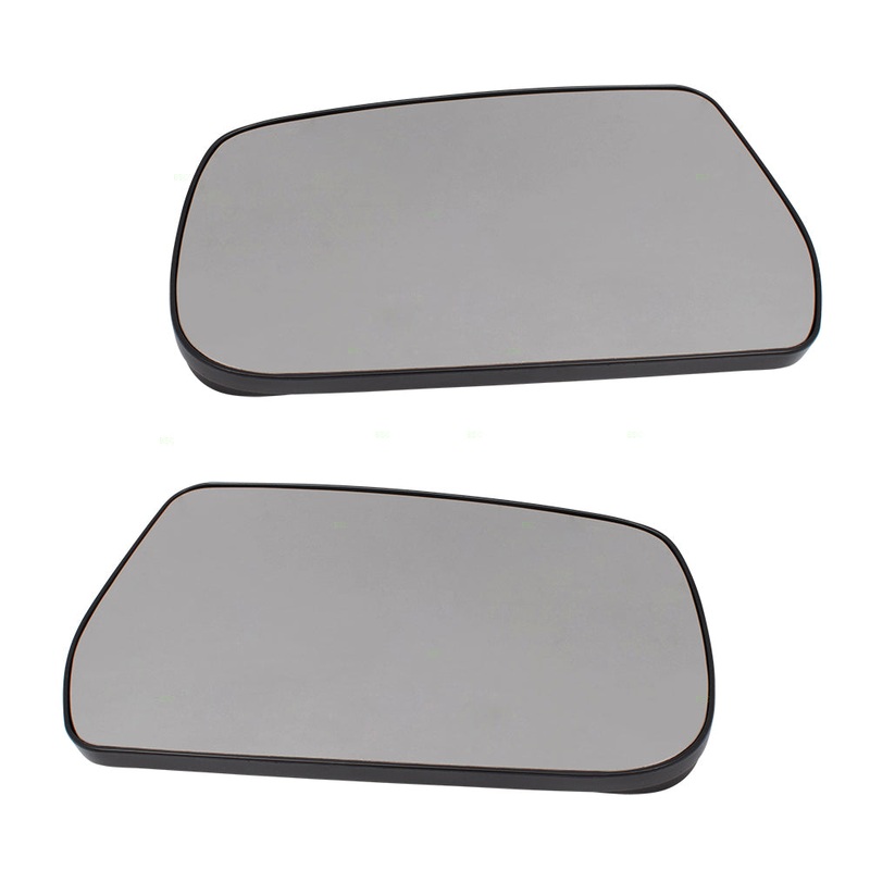 Brock Replacement Set Side Door Mirror Glass & Bases Heated Compatible with 10-14 Equinox Terrain 20873491 20873492