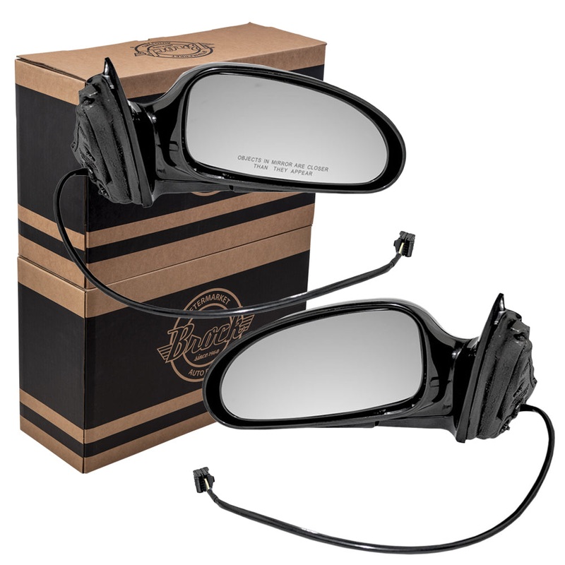 Brock Replacement Driver and Passenger Set Power Side Door Mirrors Compatible with 2000-2005 LeSabre 25769728 25769727
