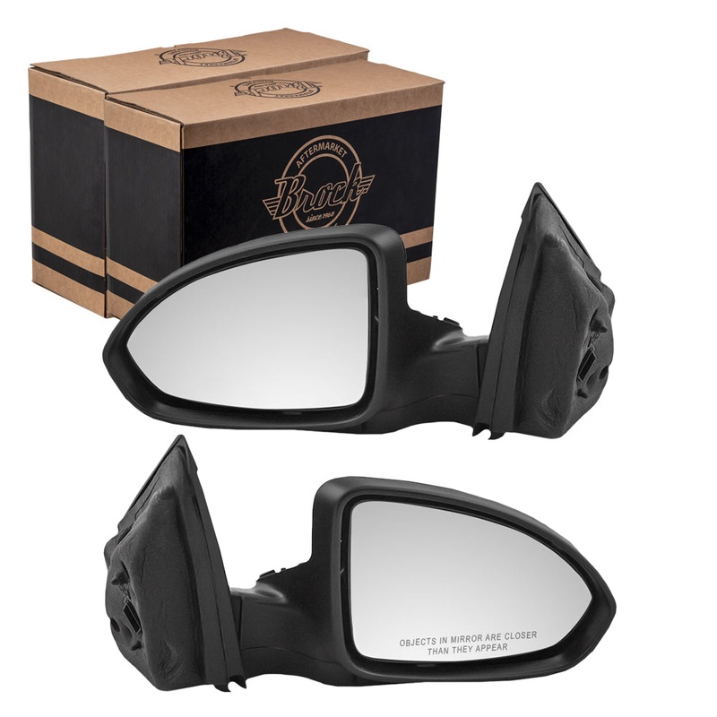 Brock Replacement Driver and Passenger Set Power Side Door Mirrors Heated Compatible with 2011-2015 Cruze 2016 Cruze Limited 19258659 19258660