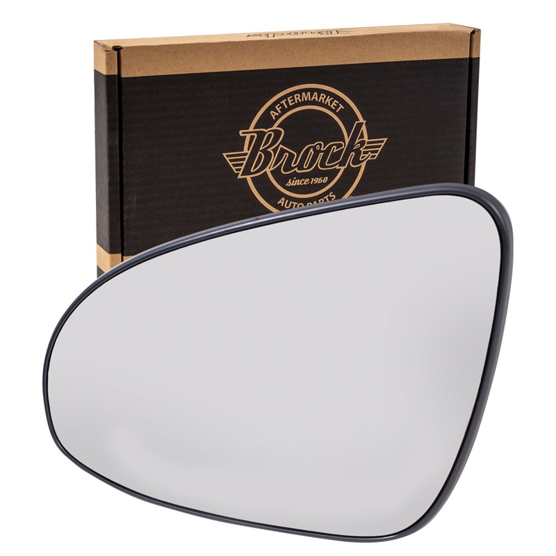 Brock Replacement Driver Side Mirror Glass and Base without Heat Compatible with 2014-2019 Toyota Corolla