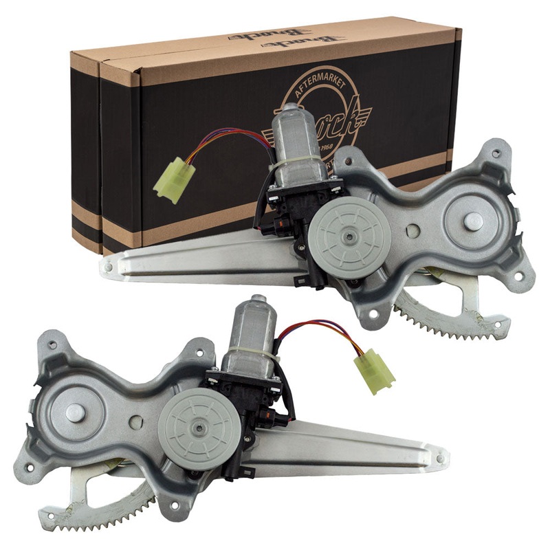 Brock Replacement Driver and Passenger Rear Power Window Lift Regulators with Motors Assemblies Compatible with 01-05 SUV 69804-42020 69803-42020