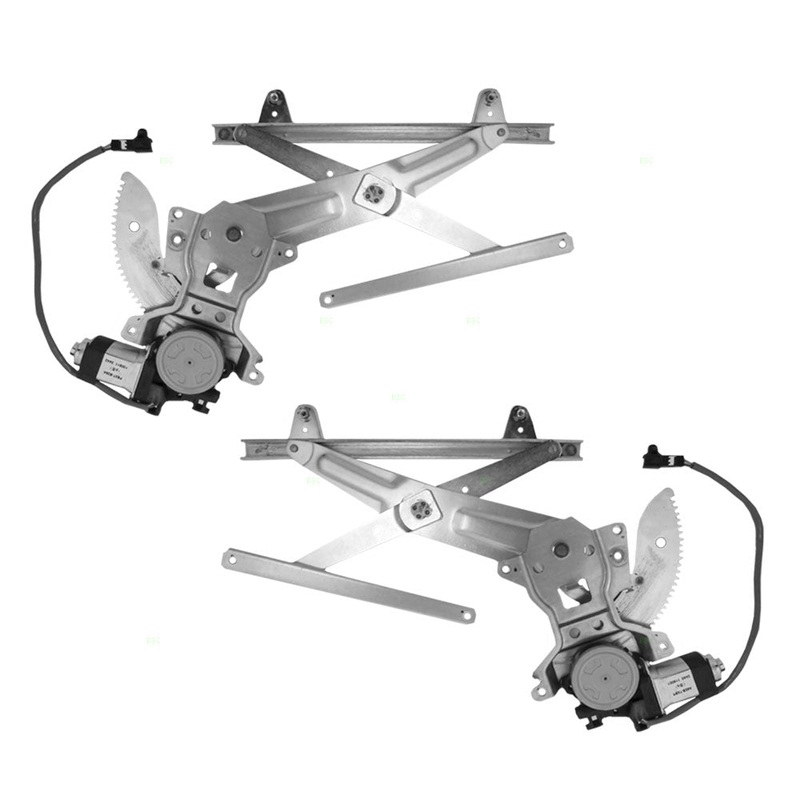Brock Replacement Driver and Passenger Rear Power Window Lift Regulators with Motors Compatible with 97-01 Camry 69804AA010 69803AA010