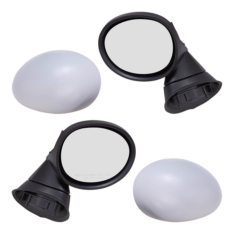 Brock Replacement Driver and Passenger Set Power Mirror Assemblies w/ Heat Memory Compatible with 17-19 Countryman