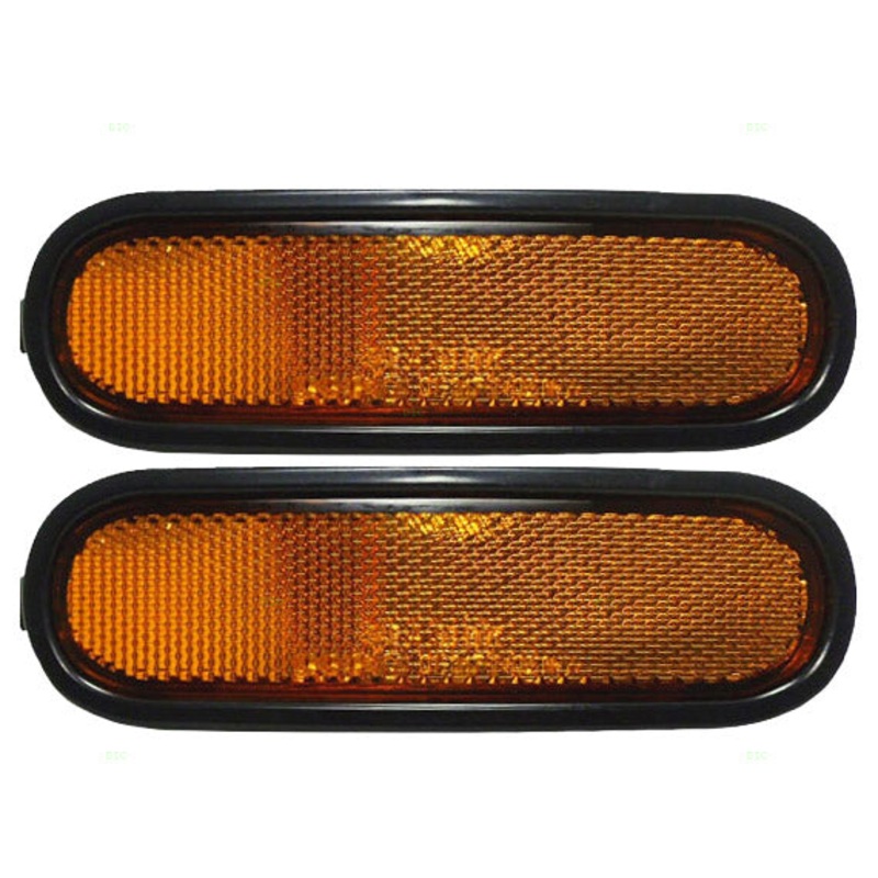 Brock Replacement Pair of Front Park Signal Side Marker Lights Lamps Lenses Compatible with 93-97 Civic Del Sol 33805SR2A01