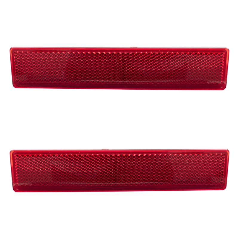 Brock Replacement Pair Set Rear Bumper Reflectors Signal Marker Lights Lens Compatible with 06-08 Pilot 33555-S9V-A11 33505-S9V-A11