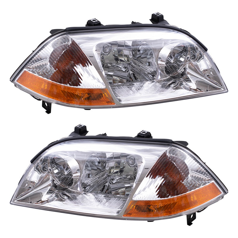 Brock Replacement Driver and Passenger Headlights Headlamps Compatible with MDX 33151S3VA01 33101S3VA01