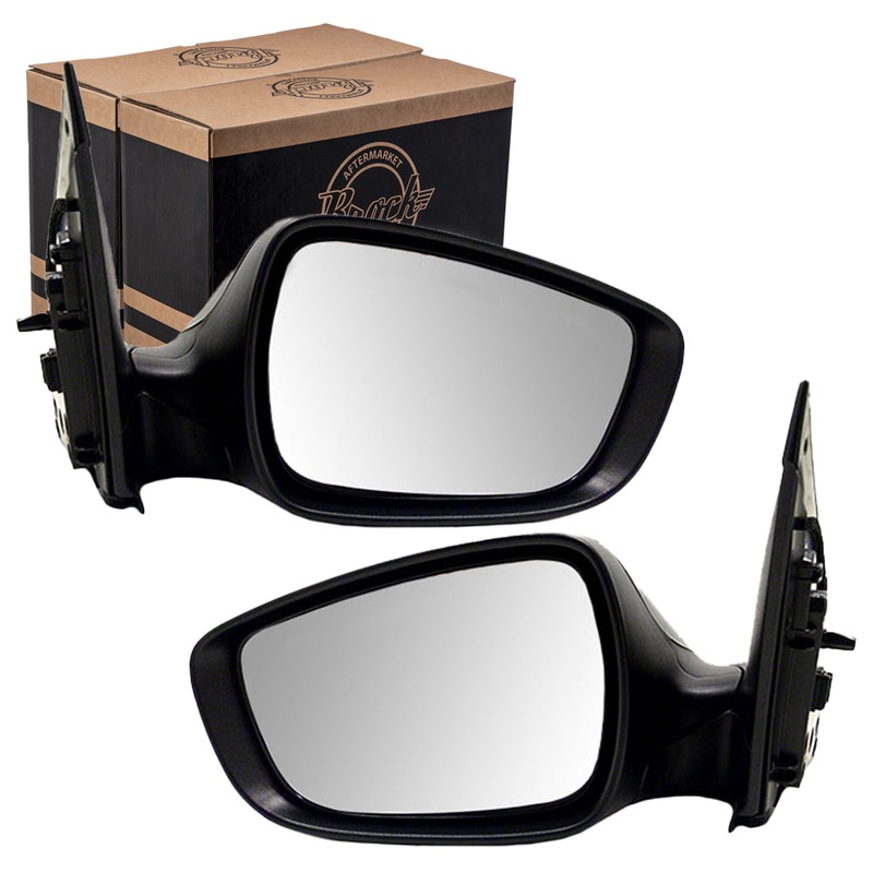 Brock Replacement Driver and Passenger Power Side View Mirrors Heated Compatible with Accent 87610-1R210 87620-1R210