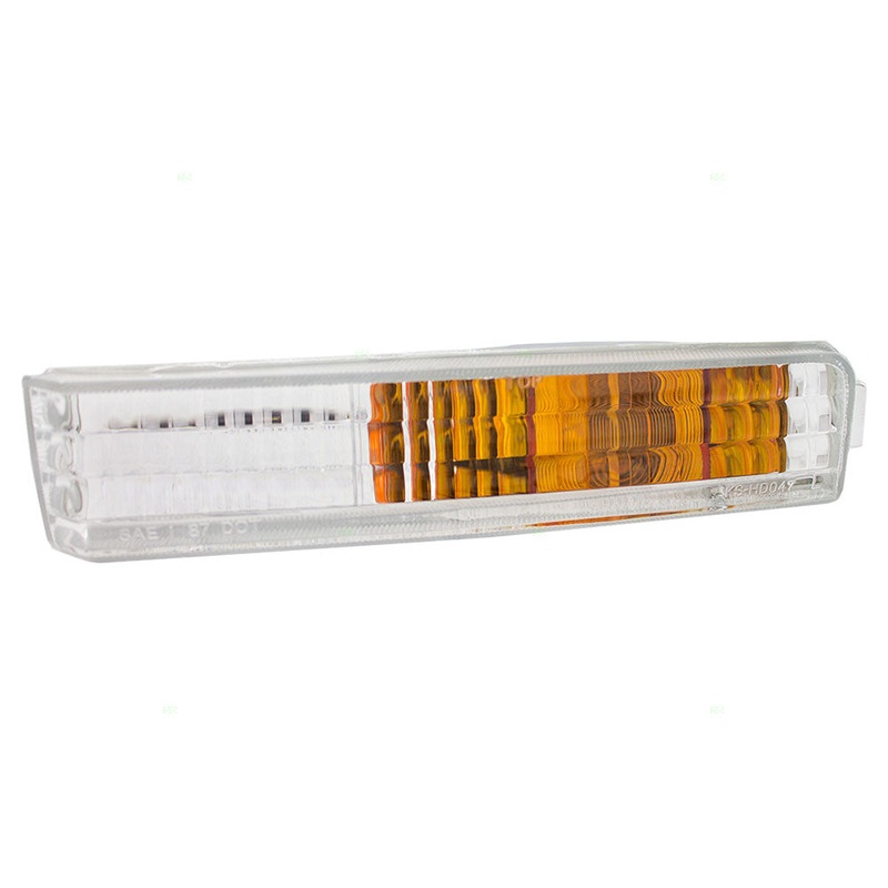 Brock Replacement Drivers Park Signal Front Marker Light Lamp Lens Compatible with 90-91 Accord 33350-SM4-A03