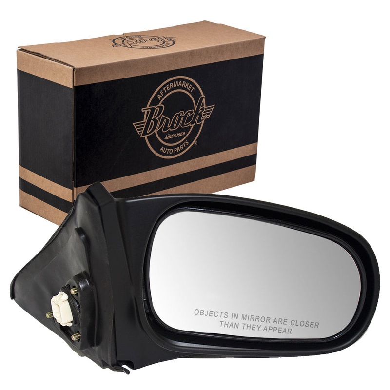 Brock Replacement Passengers Power Side View Mirror Compatible with 1996-2000 Civic Coupe 76200-S02-A25ZB