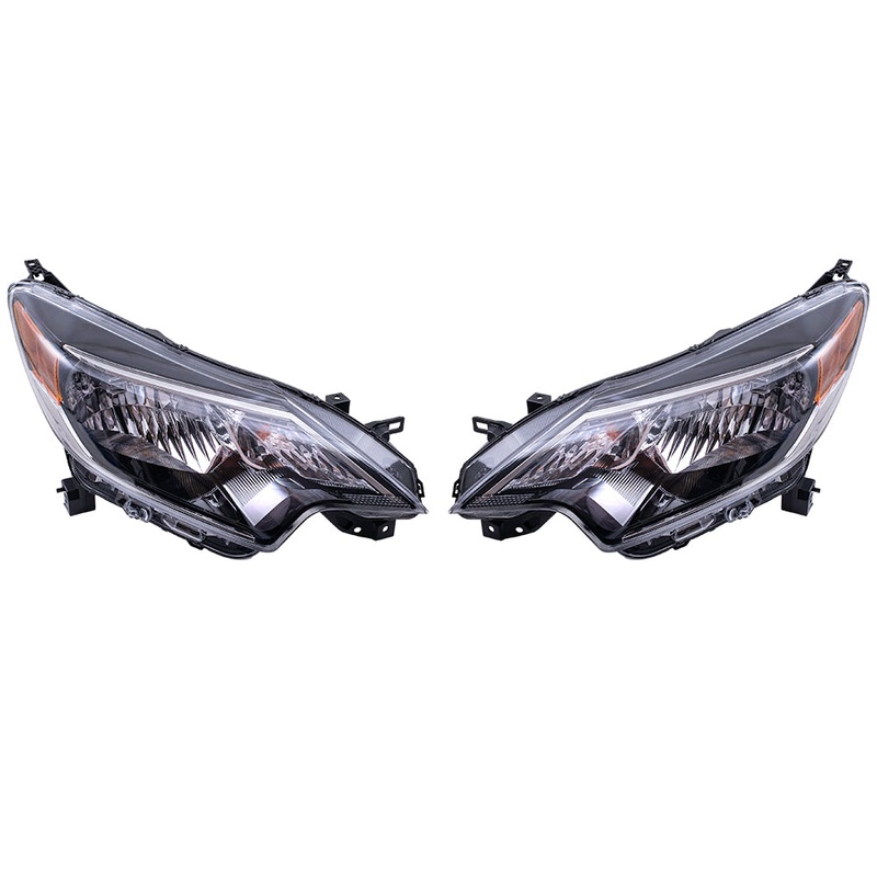 Brock Aftermarket Replacement Driver Left Passenger Right Halogen Combination Headlight Assembly Set Compatible With 2017-2019 Nissan Versa Note