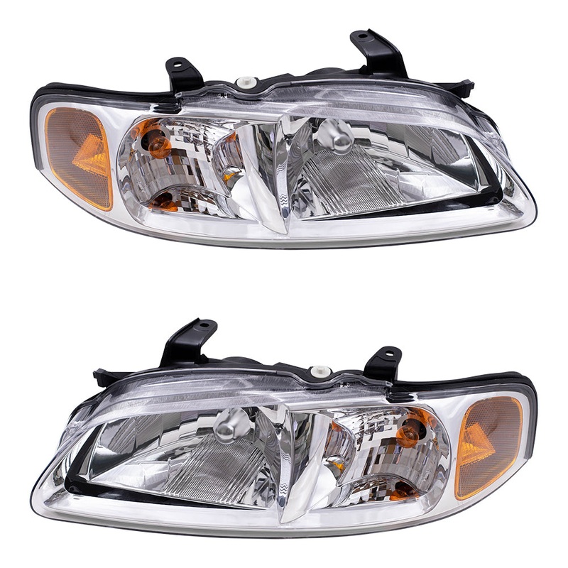 Brock Replacement Driver and Passenger Headlights Headlamps Compatible with 00-01 Sentra 26060-5M026 26010-5M026