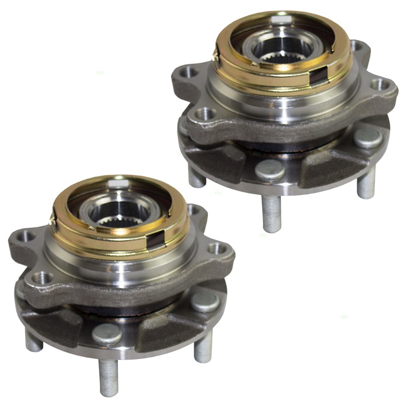 Brock Replacement Pair Set Front Wheel Hub Bearings Compatible with 13 JX35 14-16 QX60 07-16 Altima 09-14 16-17 Maxima 15-16 Murano 13-17 Pathfinder 40202-3JA0A