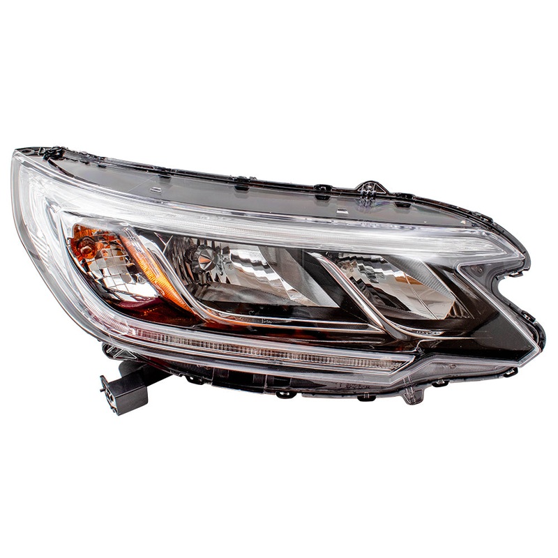 Brock Replacement Passengers Halogen Combination Headlight Headlamp w/LED Daytime Running Light Compatible with 15-16 CR-V (EXCLUDING Projector Headlamps) 33100T1WA01 HO2503161