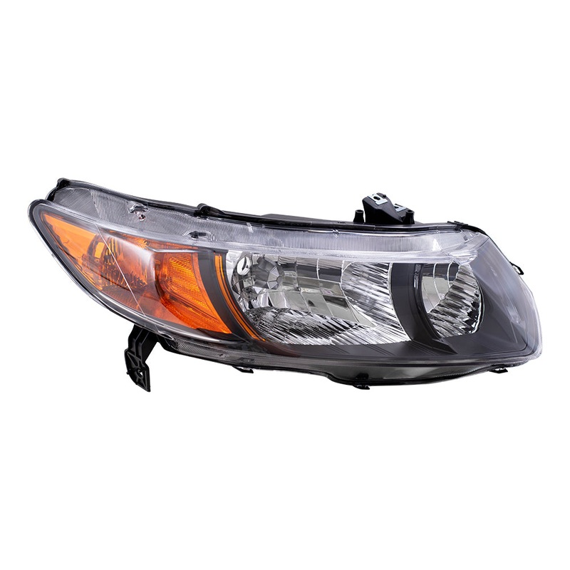 Fits Civic Coupe 06-11 Passengers Headlight – Amber Park Lens & Black Bezel
