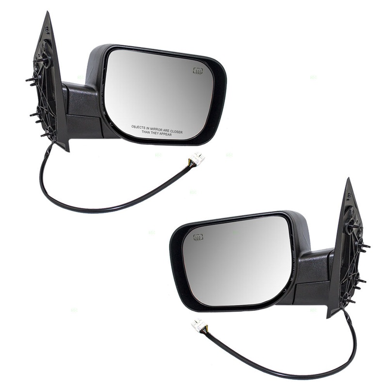 Brock Replacement Driver and Passenger Power Side View Mirrors Heated Single Arms Compatible with 04-15 Titan 96302-ZH10A 96301-ZH10A