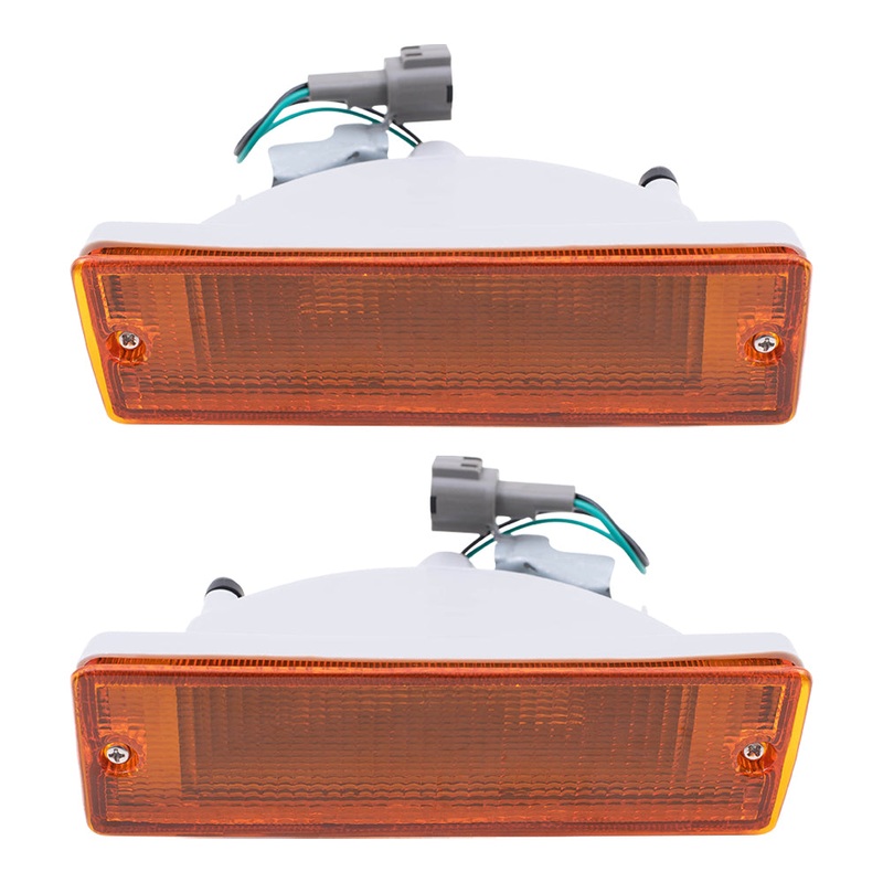 Brock Replacement Driver and Passenger Side Park Signal Light Assemblies Compatible with 1988-1994 D21, 95-97 Pickup Truck and 88-95 Pathfinder B613541G02 B613041G02