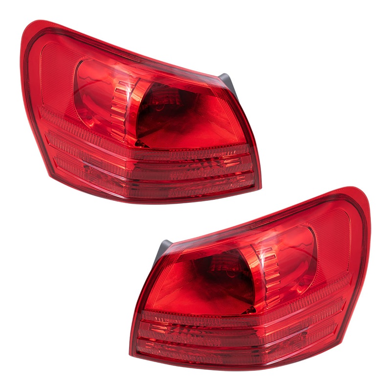 Brock Replacement Driver and Passenger Taillights Quarter Panel Mounted Tail Lamps Compatible with 08-13 Rogue SUV 26555JM00A 26550JM00A