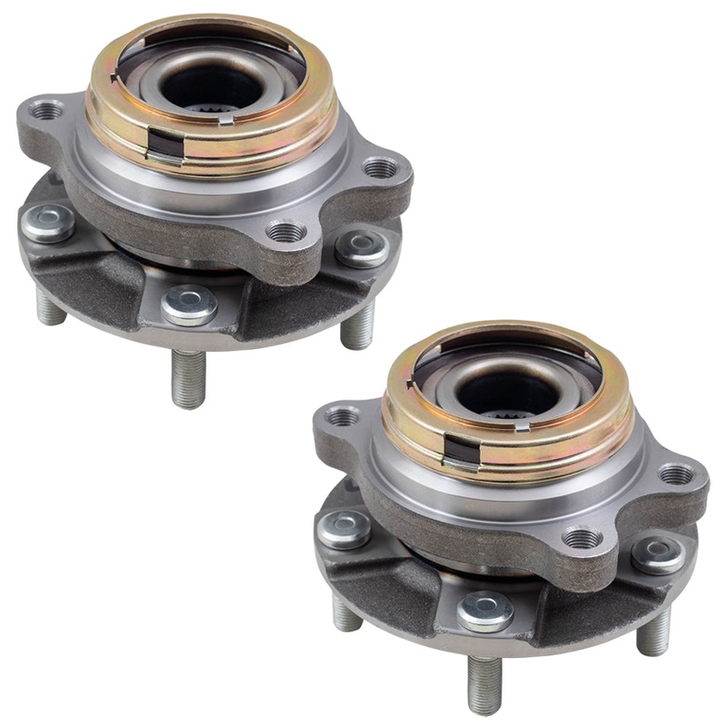 Brock Replacement Pair Front Hubs & Bearings Compatible with 2003 2004 2005 2006 2007 Murano