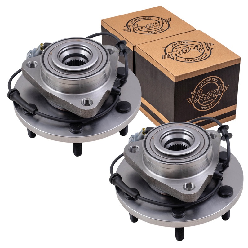 Brock Replacement Pair Front Hubs & Bearings Compatible with 2008-2012 Armada