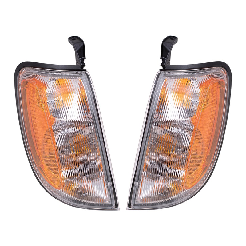 Brock Replacement Set Driver and Passenger Park Signal Corner Marker Lights Lamps Compatible with 98-00 Frontier Pickup Truck 26125-7Z425 26120-7Z425