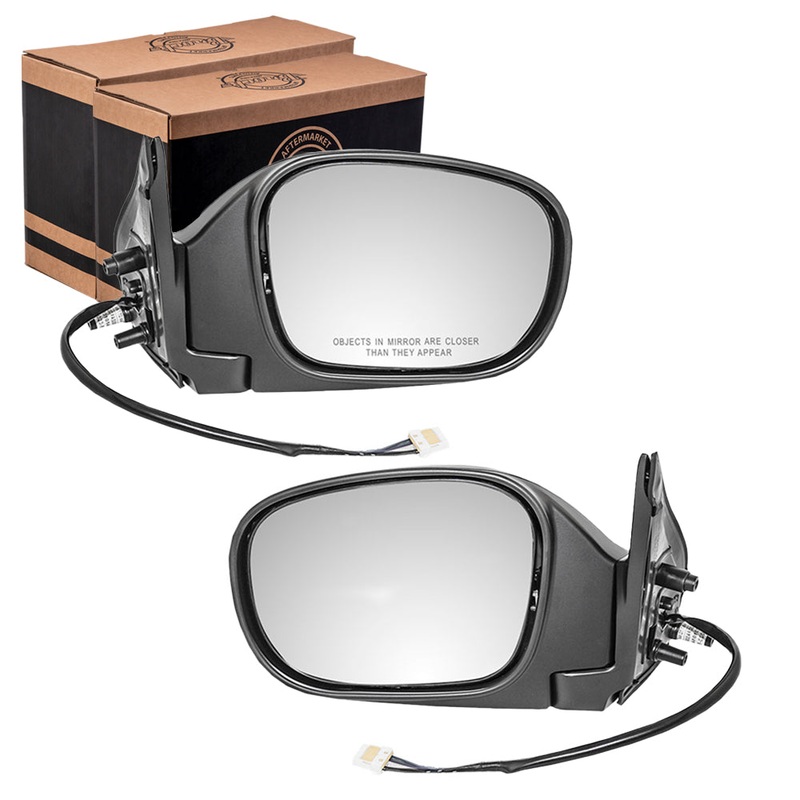 Driver and Passenger Power Side View Mirrors Heated Ready-to-Paint Compatible with 01-04 Pathfinder K6302-4W460 K6301-4W460