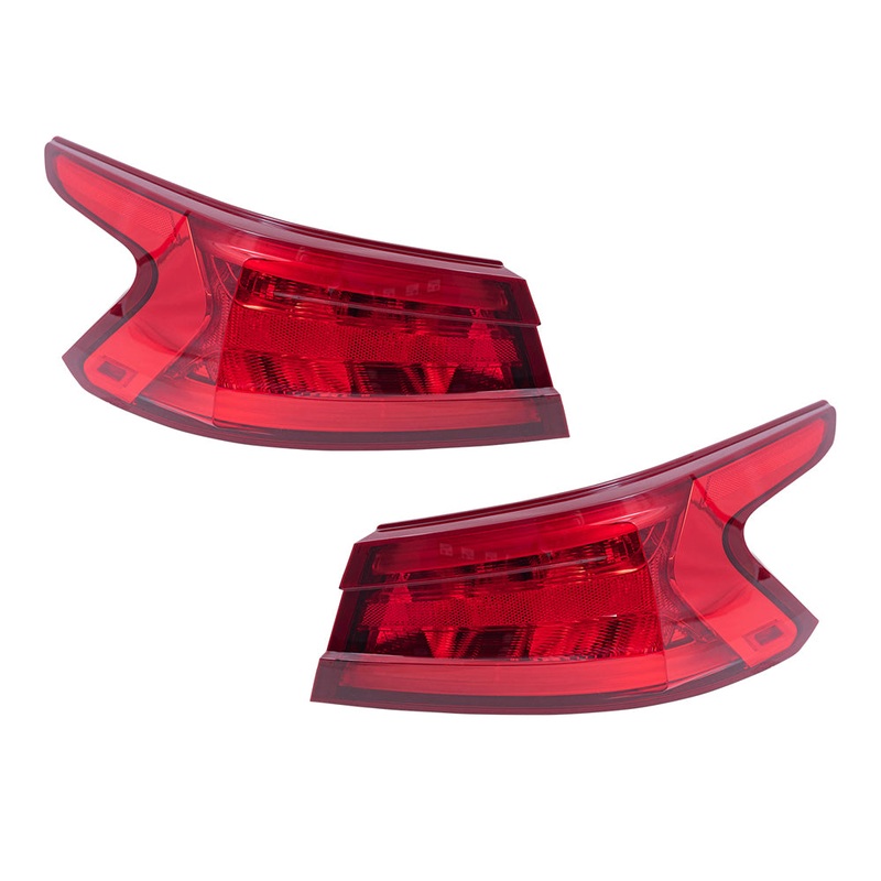 Brock Aftermarket Replacement Driver Left Passenger Right Combination Tail Light Assembly Body Mounted Set Compatible With 2016-2018 Nissan Maxima