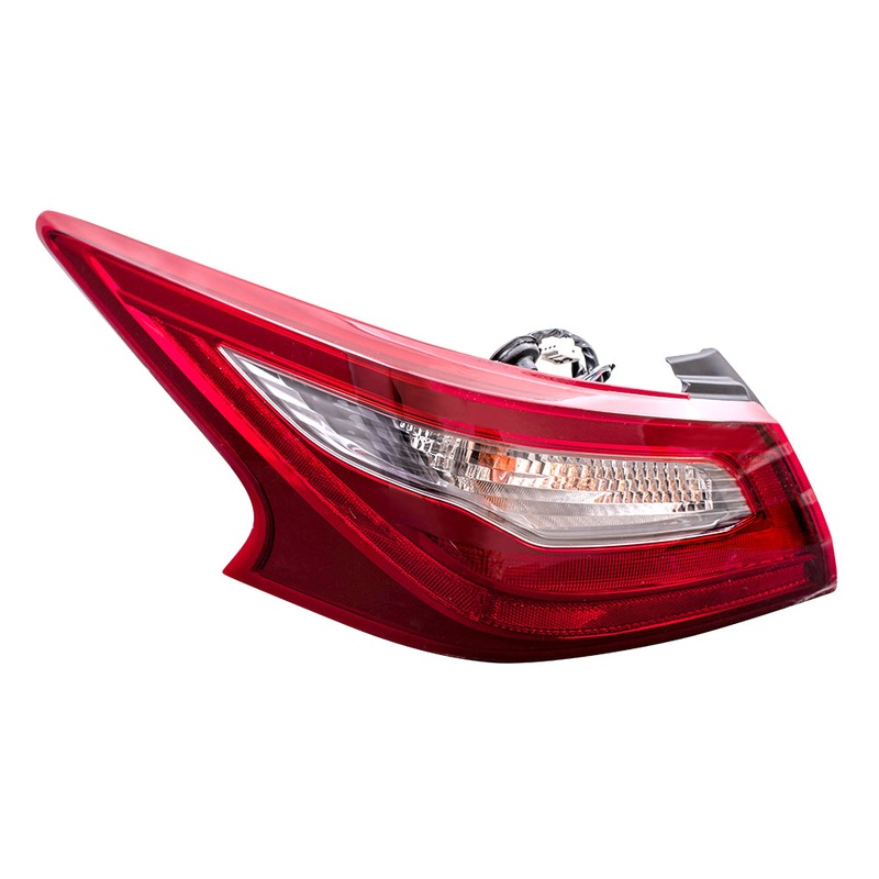 Brock Replacement Driver Tail Light Quarter Body Mounted without Smoked Lens Compatible with 2018 Altima Sedan
