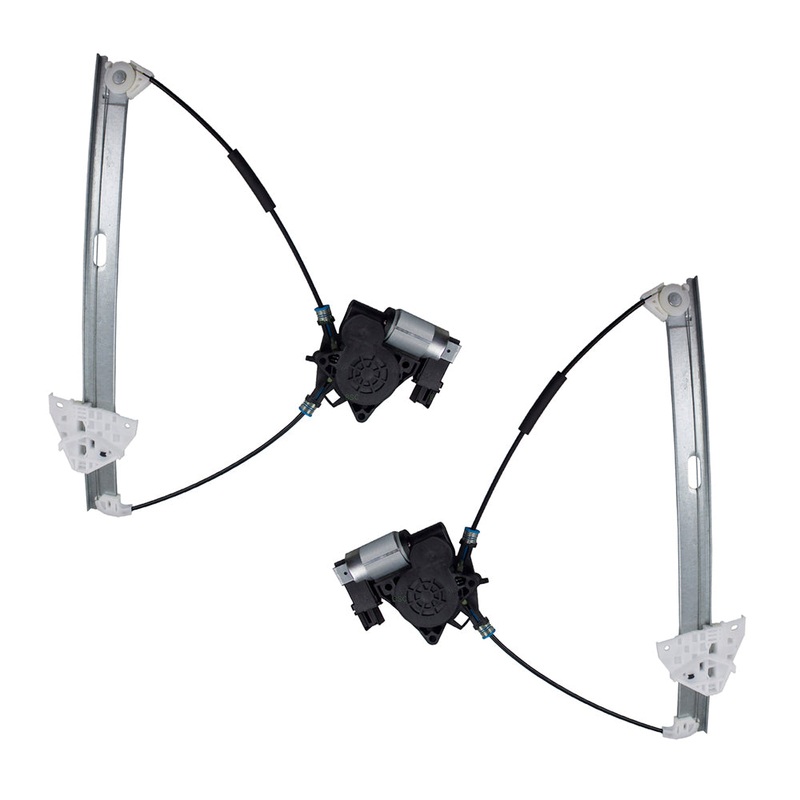 Brock Replacement Pair Set Front Power Window Regulators w/Motors Compatible with 04-09 3 BP4K-59-590A BP4K-58-590A