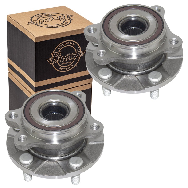 Brock Replacement Pair Set Front Wheel Hub Bearings Compatible with 06-18 RAV4 & 16-18 RAV Hybrid SUV 43550-0R020 HA590168 513258