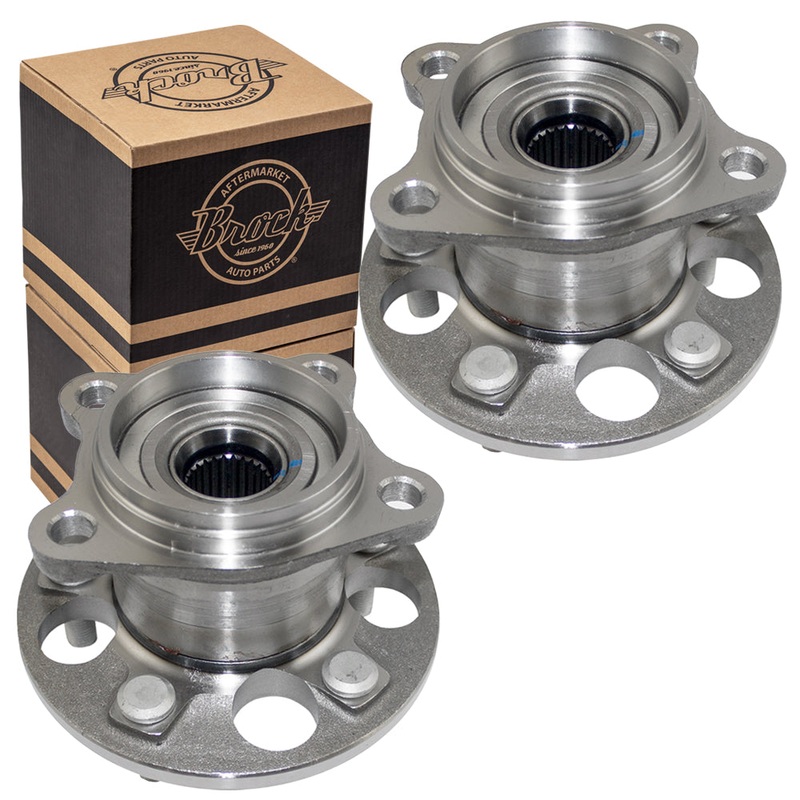 Brock Replacement Pair Set Rear Wheel Hub Bearings Compatible with RX330 RX350 RX400h Highlander & Hybrid Venza 42410-0E050