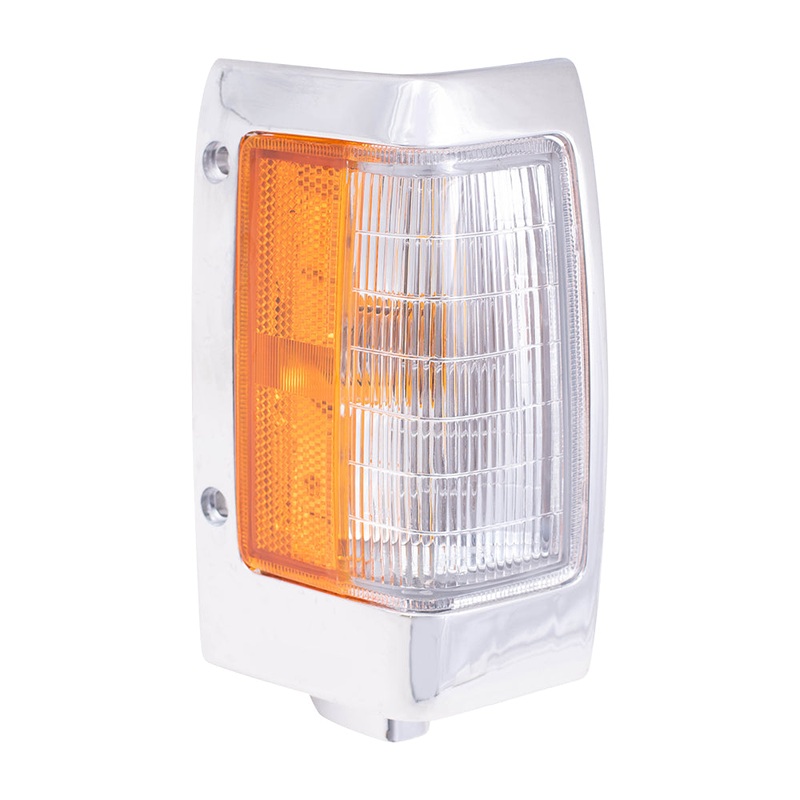Brock Replacement Passenger’s Side, Side Marker Light Assembly with Chrome Bezel Compatible with 1990-1994 D21 and 95-97 Pickup Truck B611088G00