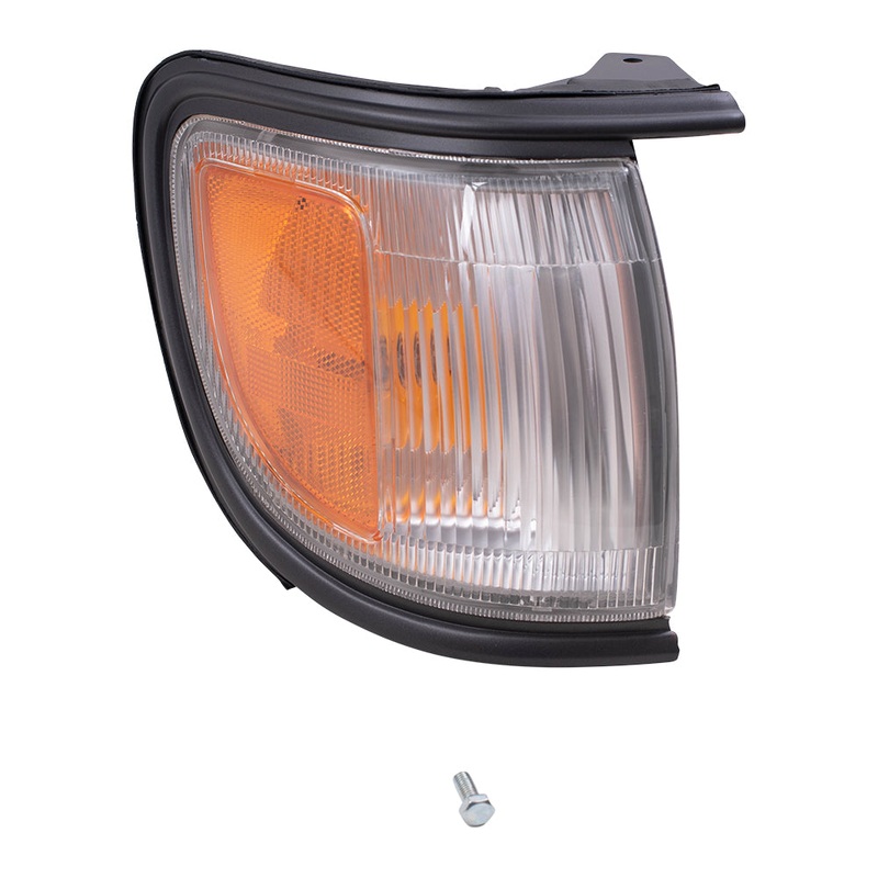 Brock Replacement Passengers Front Corner Signal Side Marker Light Lamp with Black Trim Compatible with 96-99 Pathfinder 261100W026