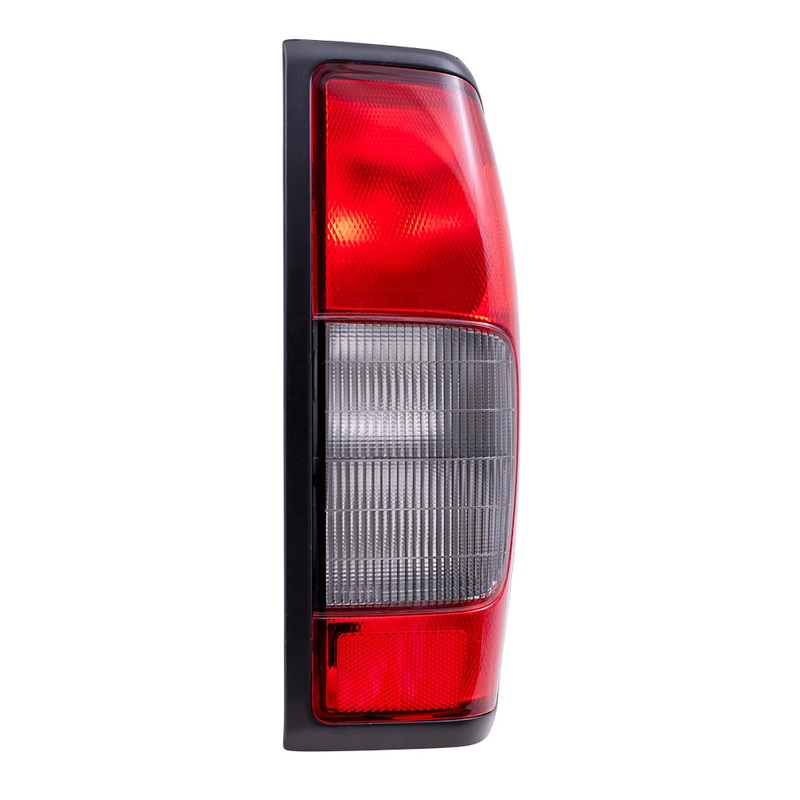 Brock Replacement Passengers Taillight Tail Lamp with Smoke Lens Compatible with 98-04 Frontier Pickup Truck 265547B425