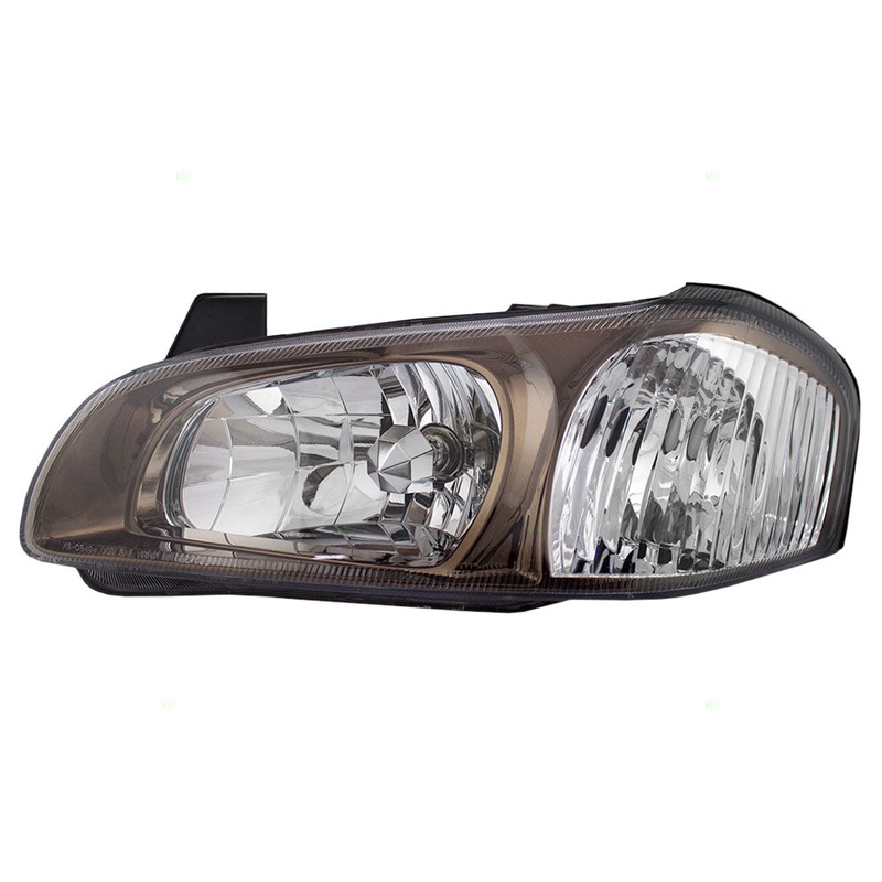 Drivers Halogen Headlight Assembly for 00 01 Nissan Maxima – with Bronze Bezel