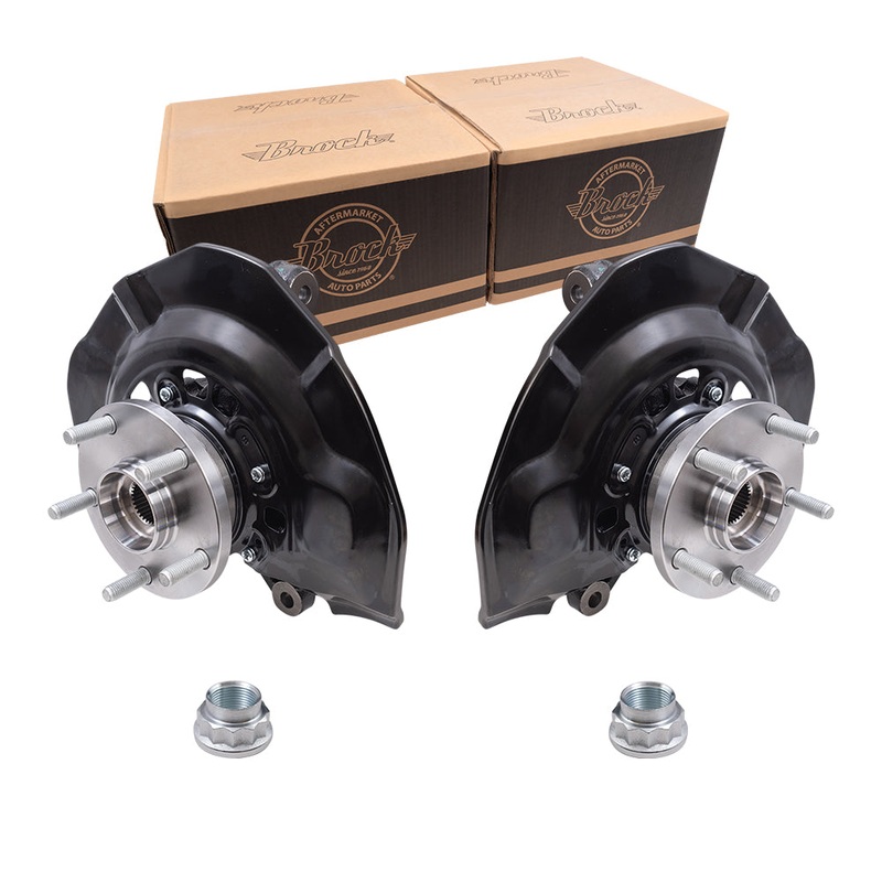 Brock Aftermarket Replacement Front Driver Left Passenger Right Loaded Steering Knuckle Assembly Set Compatible with 2005-2011 Toyota Avalon