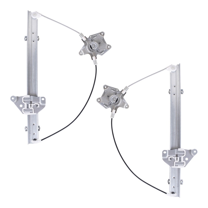 Brock Replacement Driver and Passenger Front Manual Window Lift Regulators Assemblies Compatible with 86-97 Pickup Truck 807013B300 807003B300