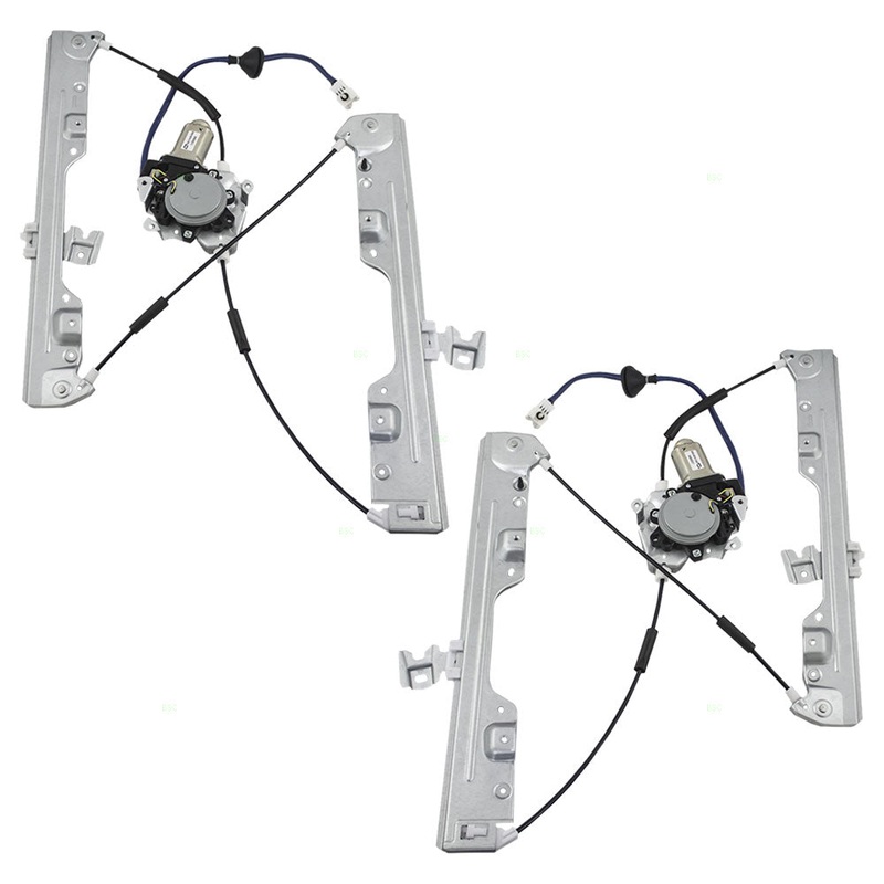 Brock Replacement Driver and Passenger Front Power Window Lift Regulators with Motors Assemblies Compatible with 03-07 Murano SUV 80731-CA00A 80730-CA00A