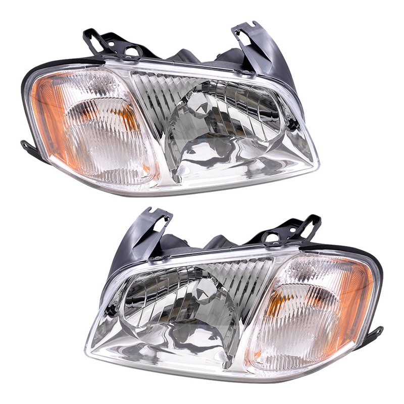 Brock Replacement Driver and Passenger Headlights Headlamps Compatible with 2001-2004 Tribute SUV EC0151040L EC0251030
