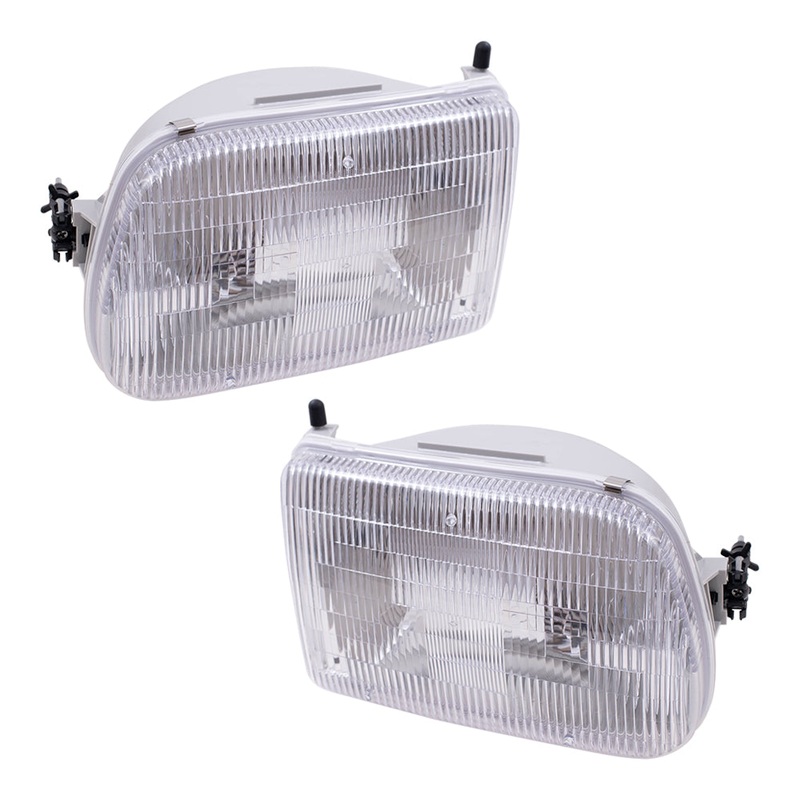 Brock Replacement Driver and Passenger Headlights Headlamps Compatible with Pickup Truck ZZM051040 ZZM051030