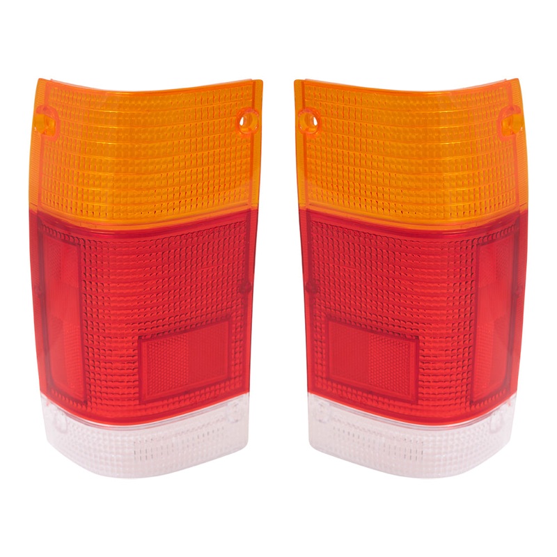 Brock Replacement Driver and Passenger Taillights Tail Lamp Lenses Compatible with 86-93 Pickup Truck UB3951162A UB3951152A