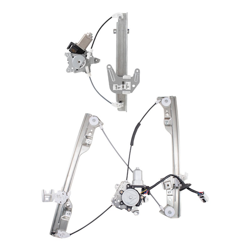 Brock Replacement Driver Side Front and Rear Power Window Regulators with Motor Compatible with 2002-2006 Altima