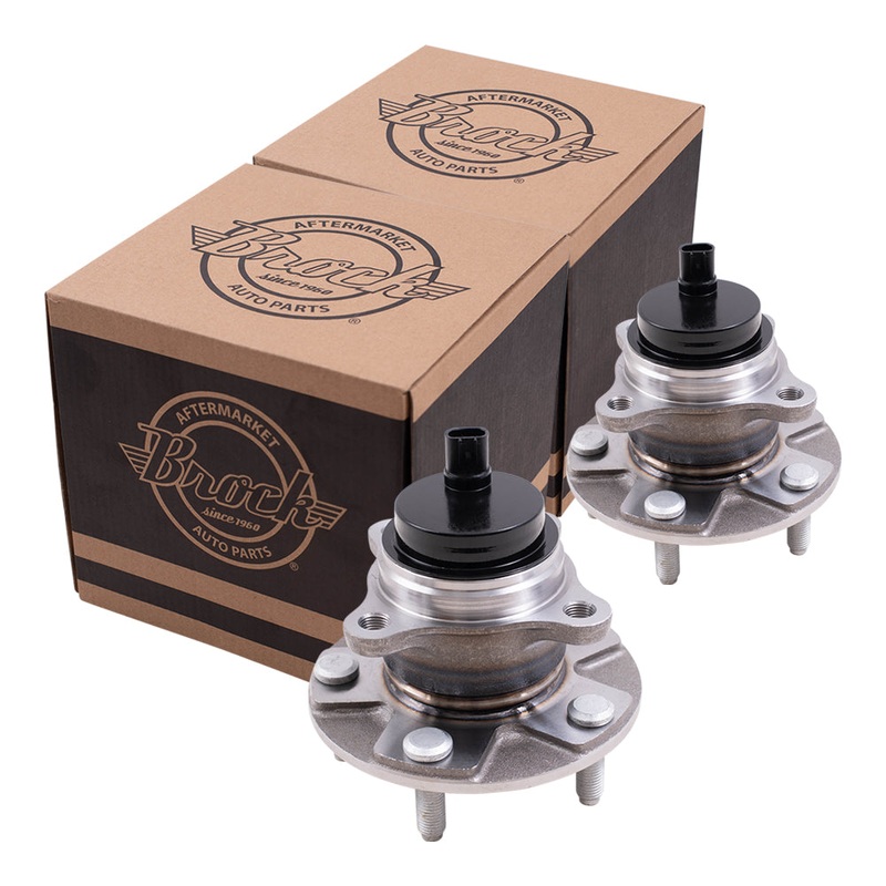 Brock Replacement Front Driver and Passenger Side Hub and Bearing Assemblies Set Compatible with 13-20 Lexus GS 350 RWD