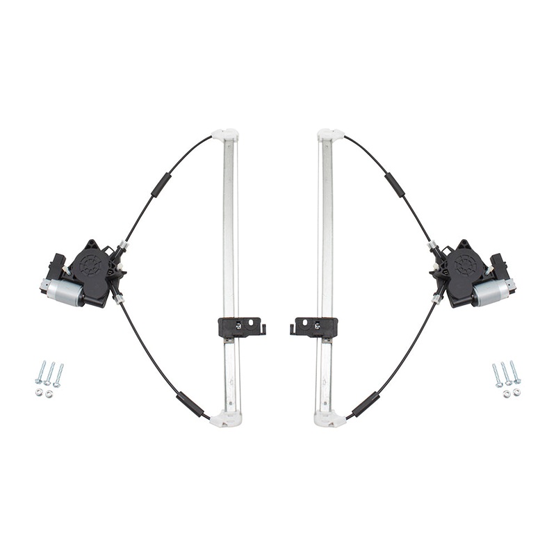 Brock Replacement Pair Set Rear Power Window Lift Regulators & Motors 2 Pin Connector Assemblies Compatible with 07-12 CX-7 EG2173590C EG2172590C